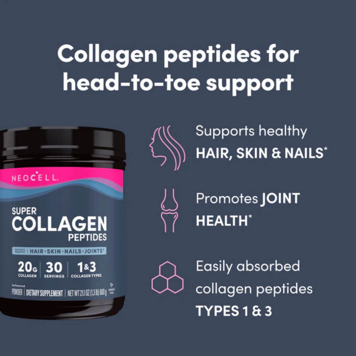NeoCell - Grassfed Collagen Peptides Powder - 200g