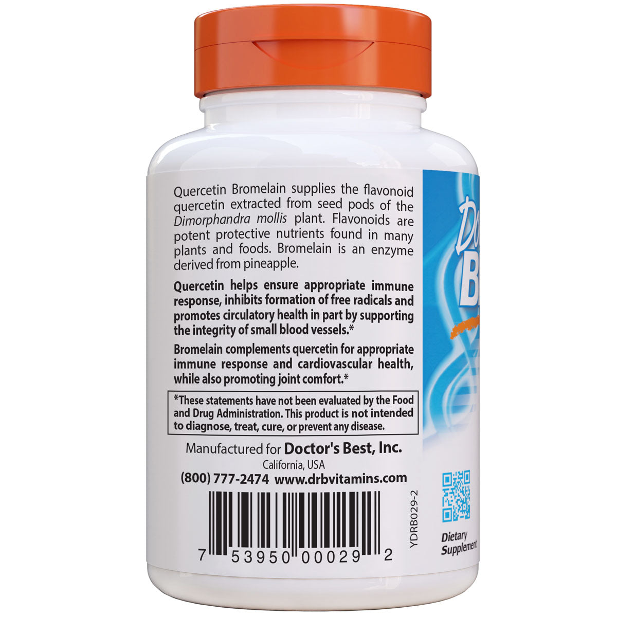 Doctor's Best - Quercetin Bromelain 180vc