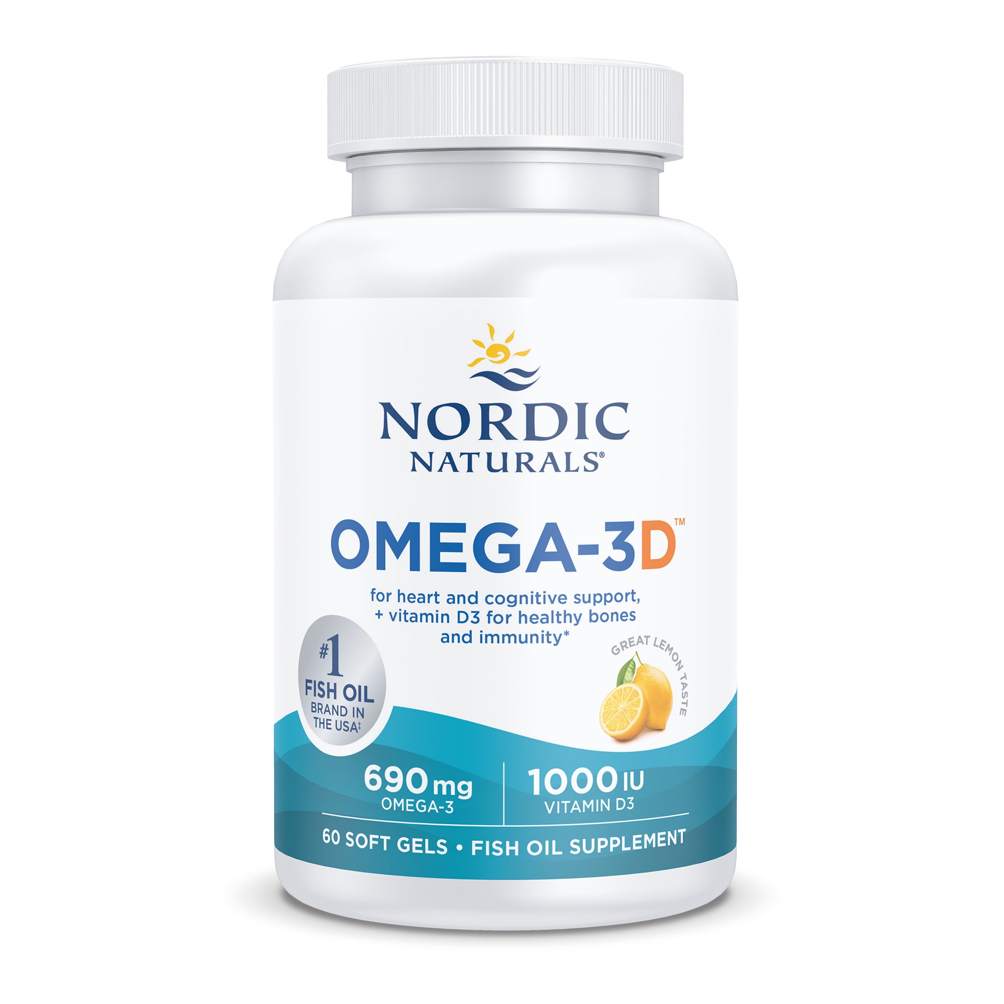 Nordic Naturals - Omega-3D - Lemon, 60sg
