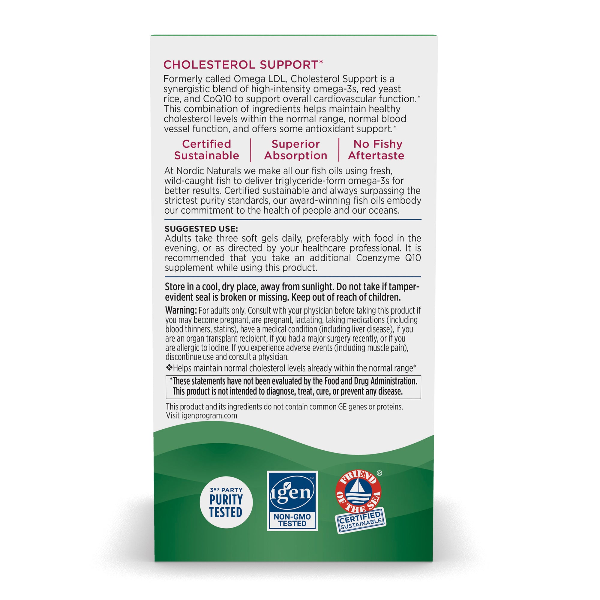 Nordic Naturals - Cholesterol Support Omega Blend - Unflavoured 60sg