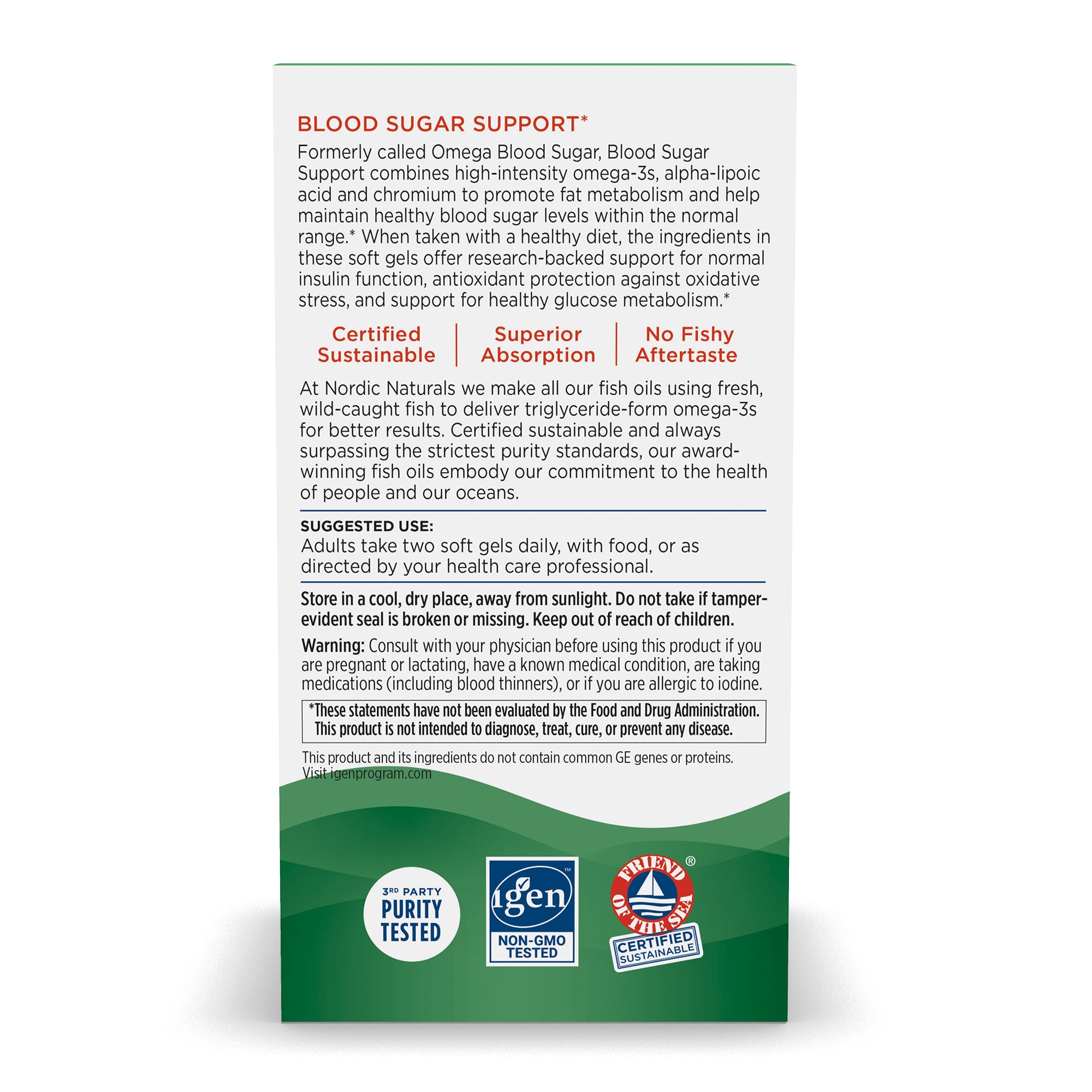 Nordic Naturals - Blood Sugar Support Omega Blend - Unflavoured 60sg