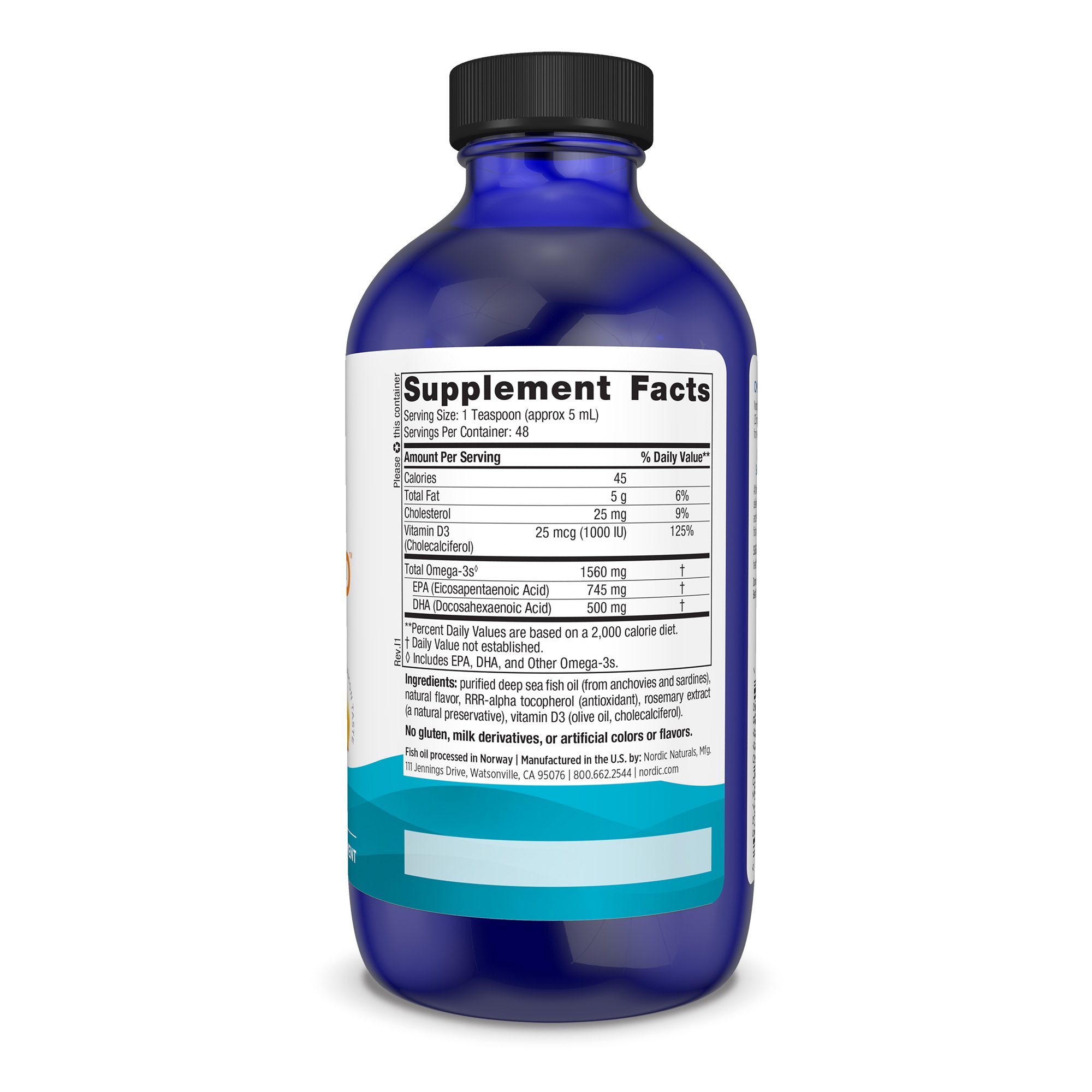 Nordic Naturals - Omega-3D - Lemon, 60sg