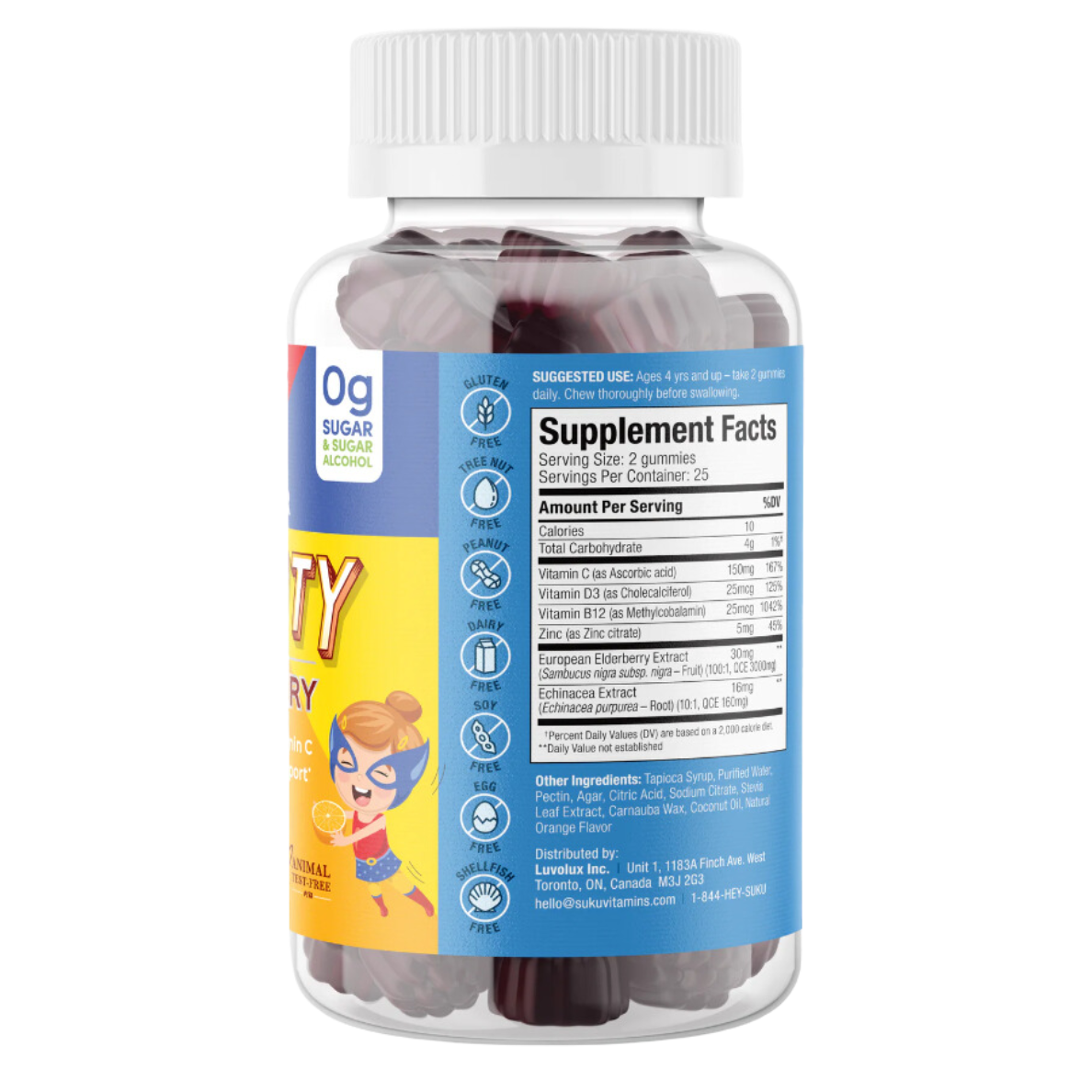 SUKU Vitamins - Kids Super Immunity 50 gummies