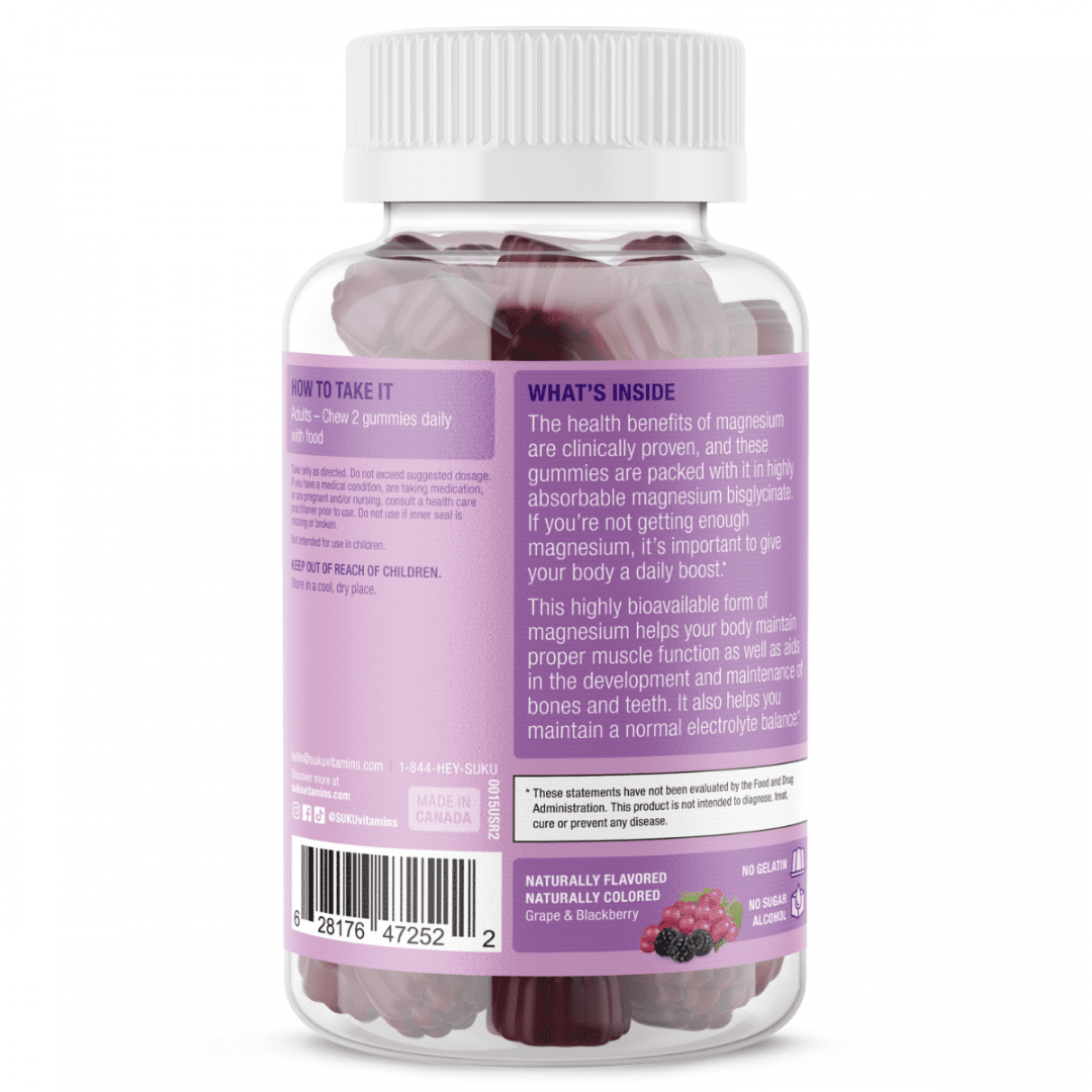 SUKU Vitamins - Mega Strength Magnesium 50 gummies