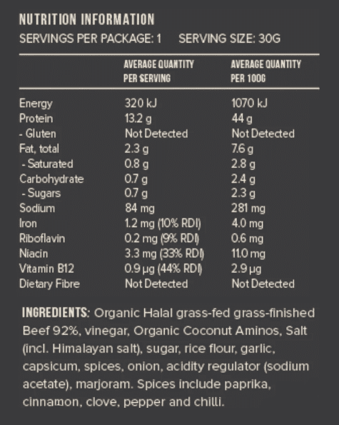 Chief - Biltong 30g - Traditional, Box of 12