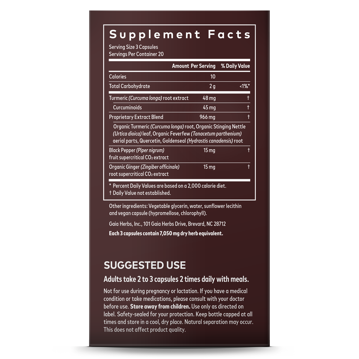 Gaia Herbs - Turmeric Supreme® Sinus Support 60vc