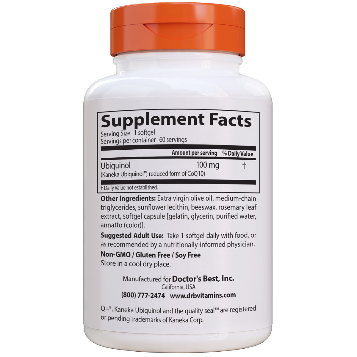 Doctor's Best - Ubiquinol with Kaneka Ubiquinol (100mg) 60sg