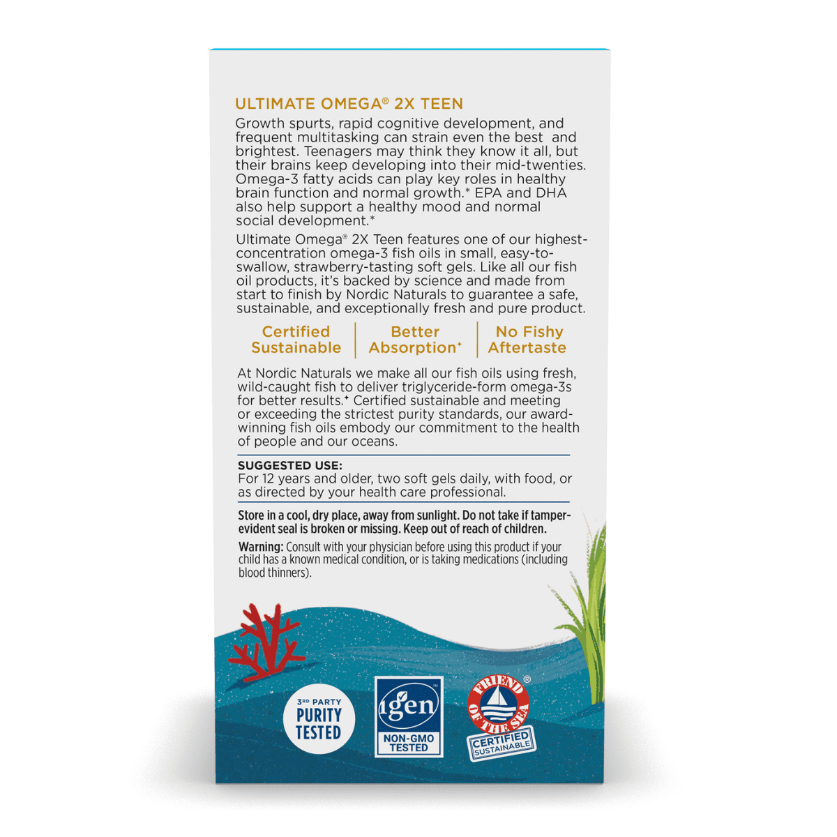 Nordic Naturals - Ultimate Omega® 2X TEEN - Strawberry 60sg