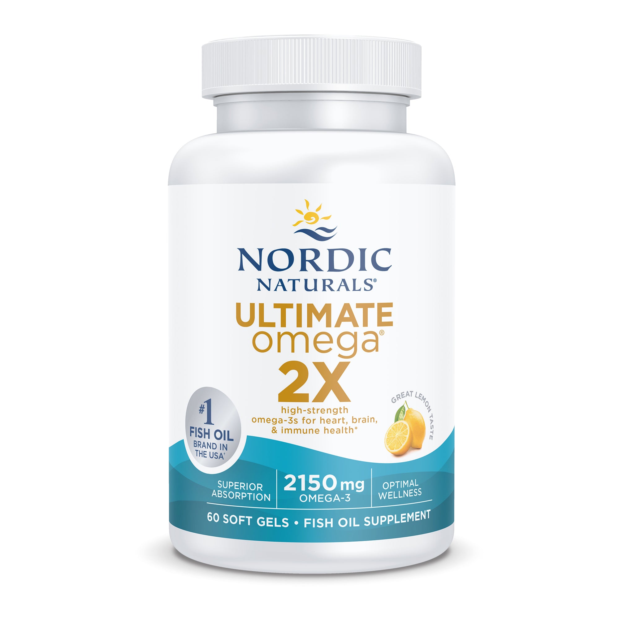 Nordic Naturals - Ultimate Omega® 2X - Lemon 60sg
