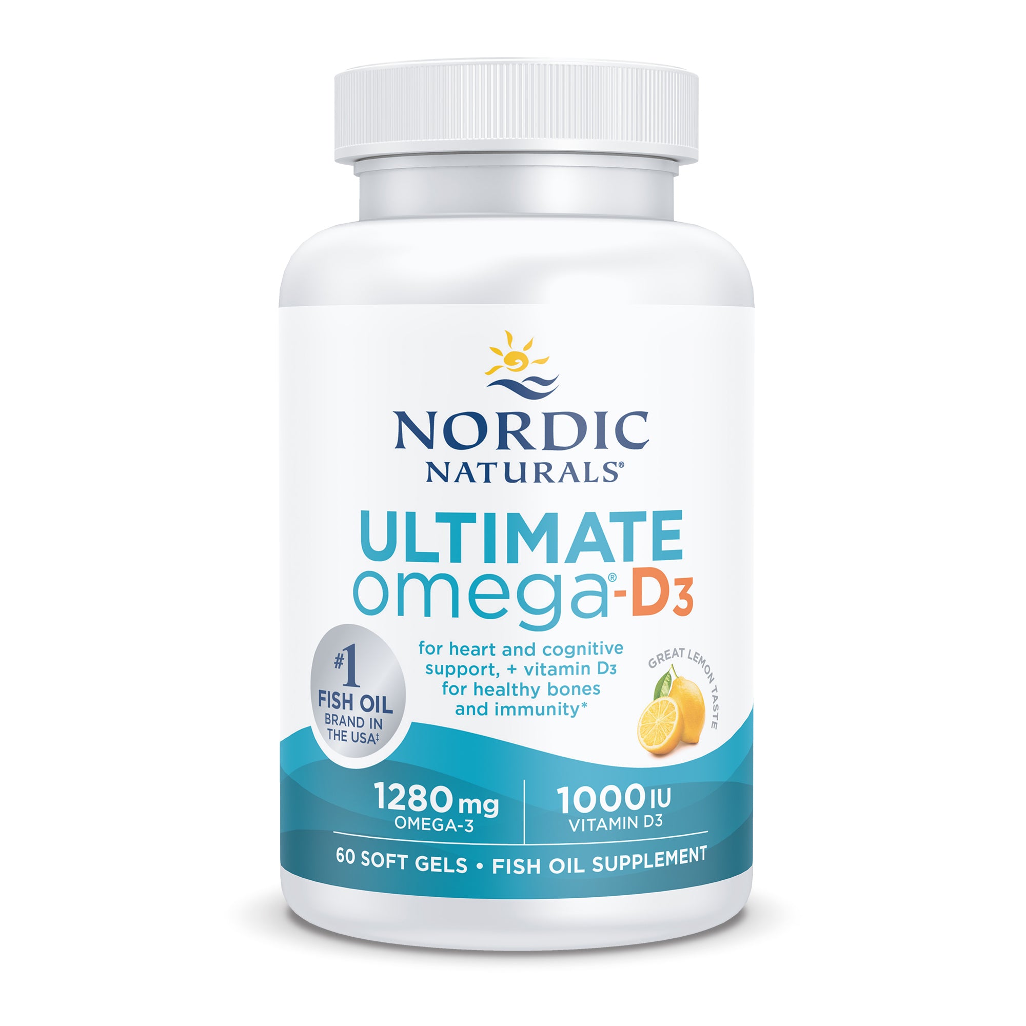 Nordic Naturals - Ultimate Omega® D3 - Lemon - 60sg