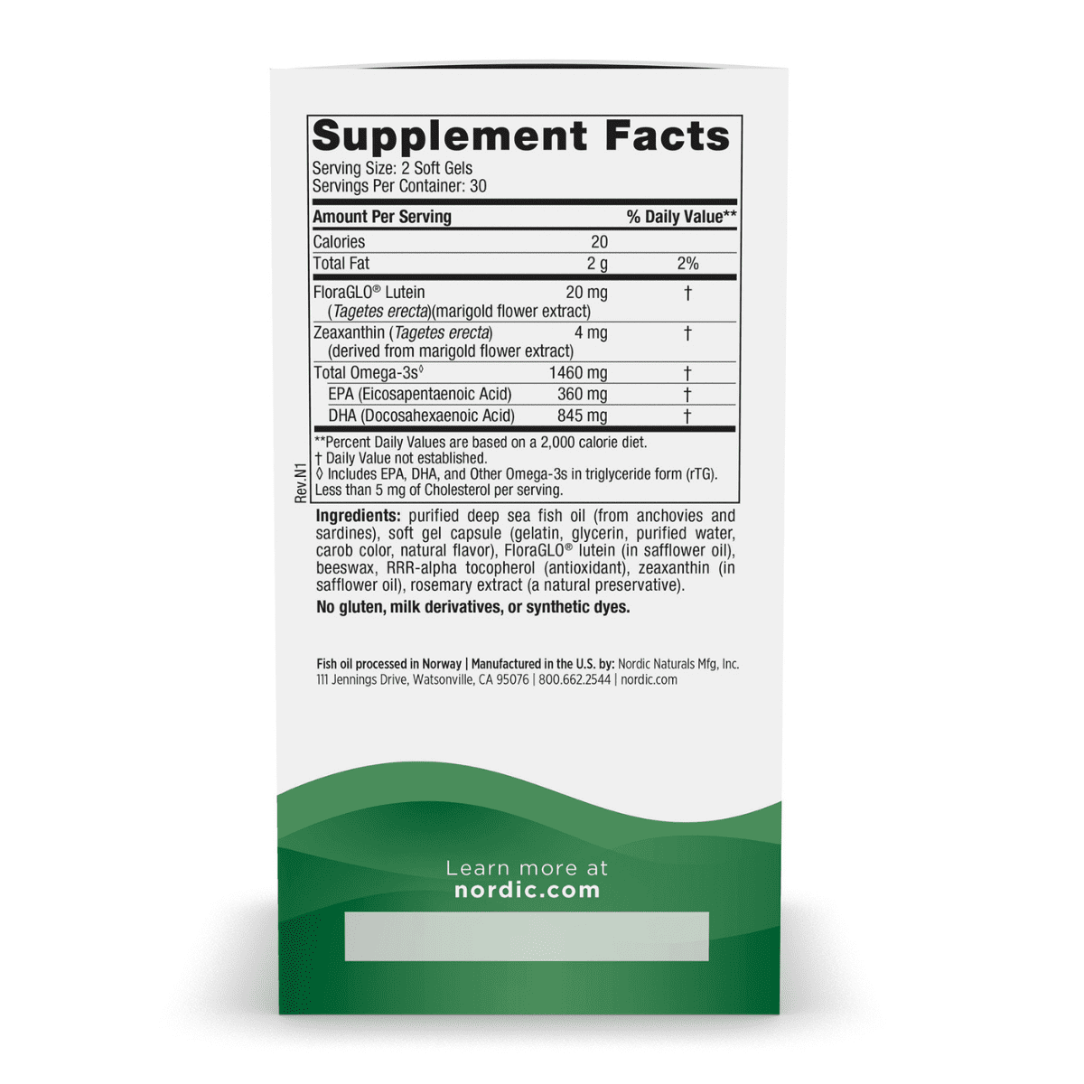 Nordic Naturals - Vision Support Omega Blend - Unflavoured 60sg