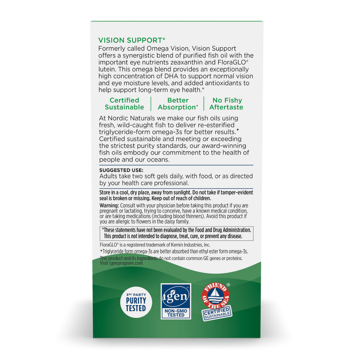 Nordic Naturals - Vision Support Omega Blend - Unflavoured 60sg