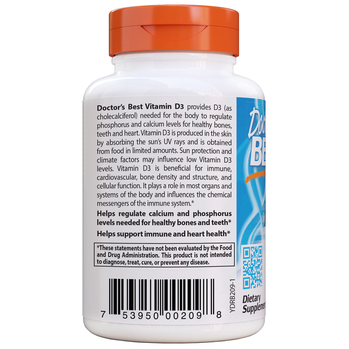 Doctor's Best - Vitamin D3 (1000IU) 180sg