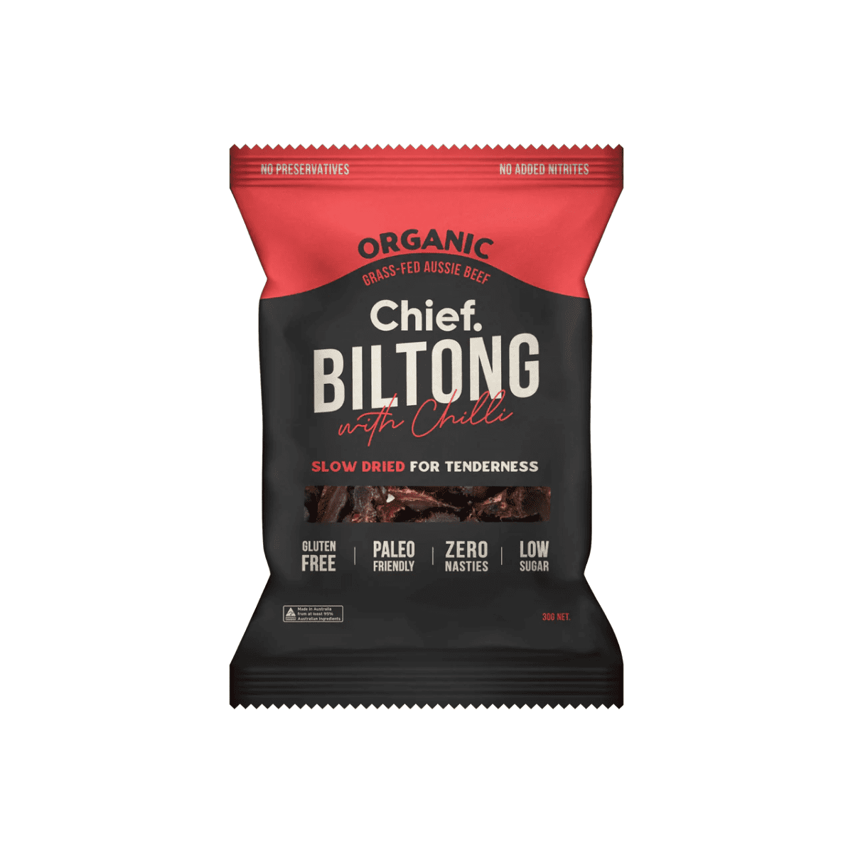 Chief - Biltong 30g - Traditional, Box of 12