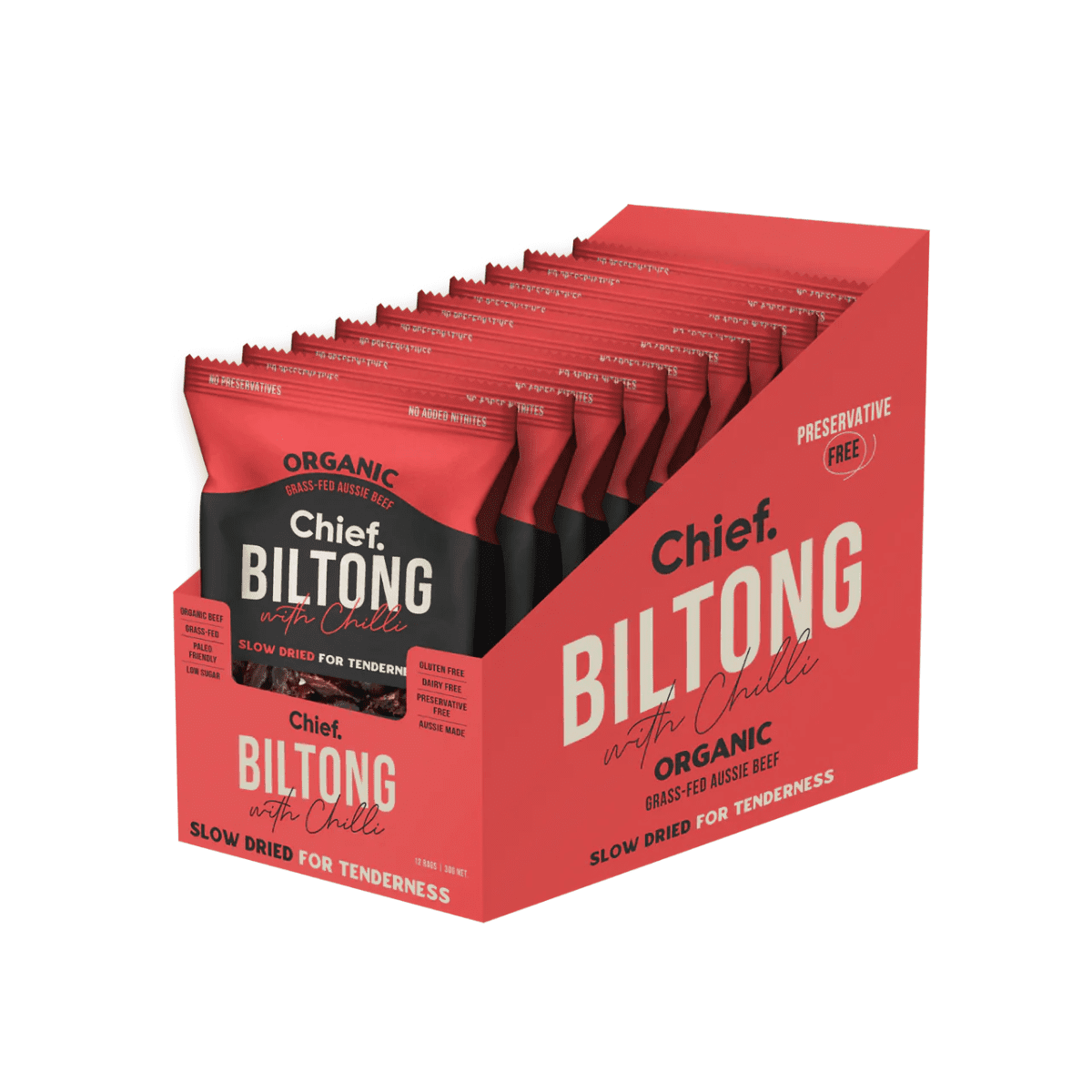 Chief - Biltong 30g - Traditional, Box of 12