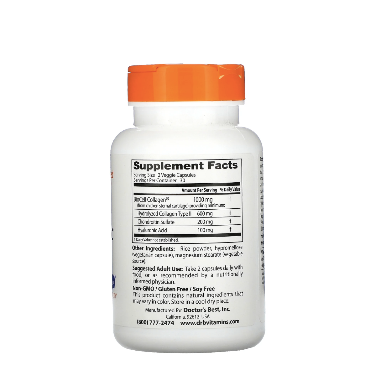 Doctor's Best - Hyaluronic Acid with Chondroitin Sulfate (100mg) - 60c