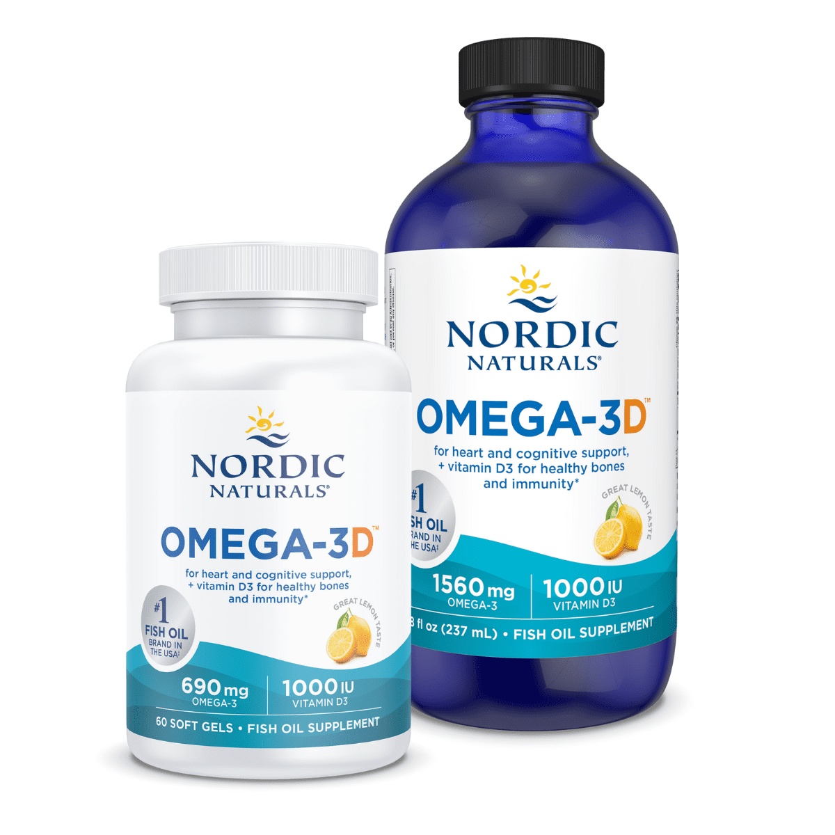 Nordic Naturals - Omega-3D - Lemon, 60sg