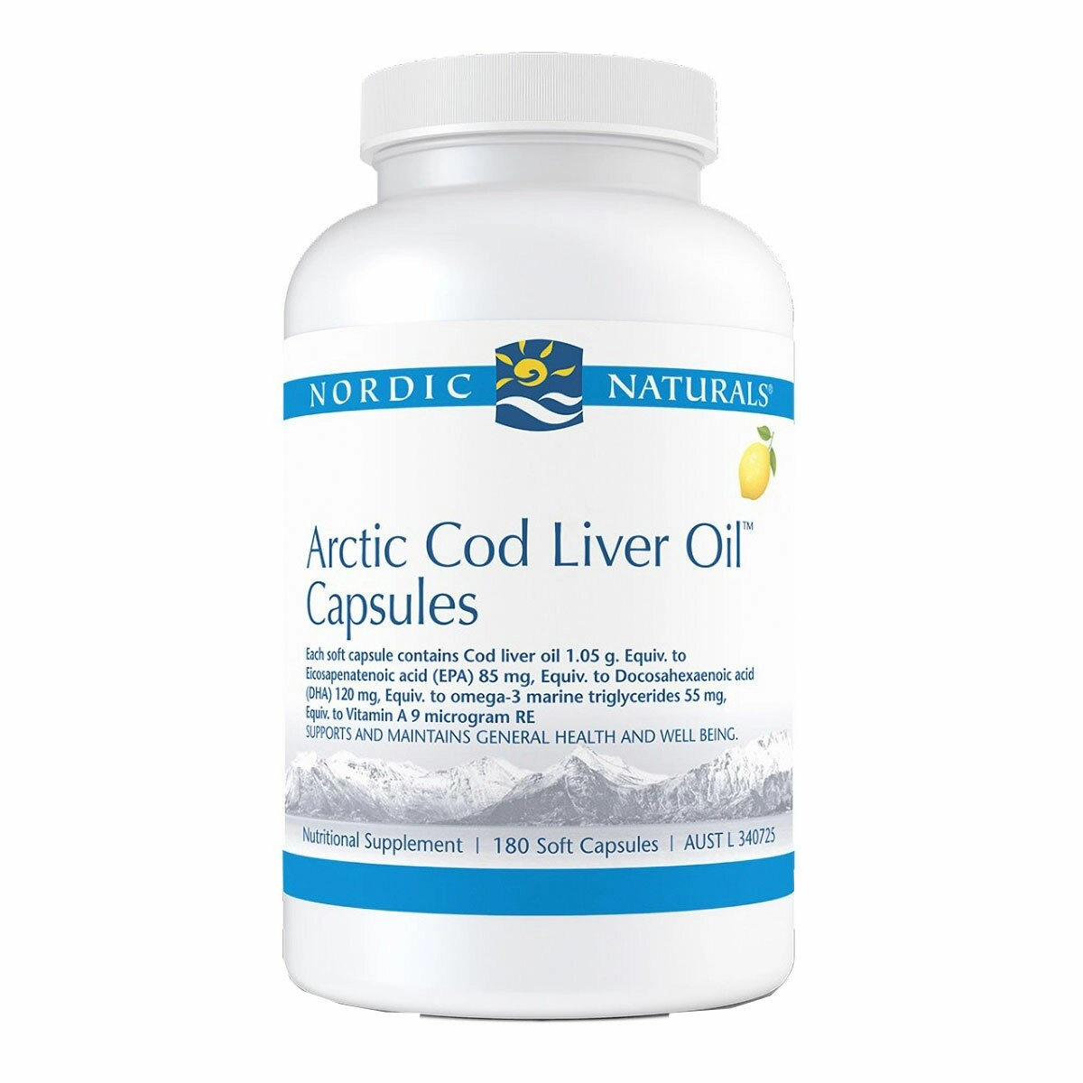 NORDIC NATURALS - Arctic Cod Liver Oil Capsules 180c