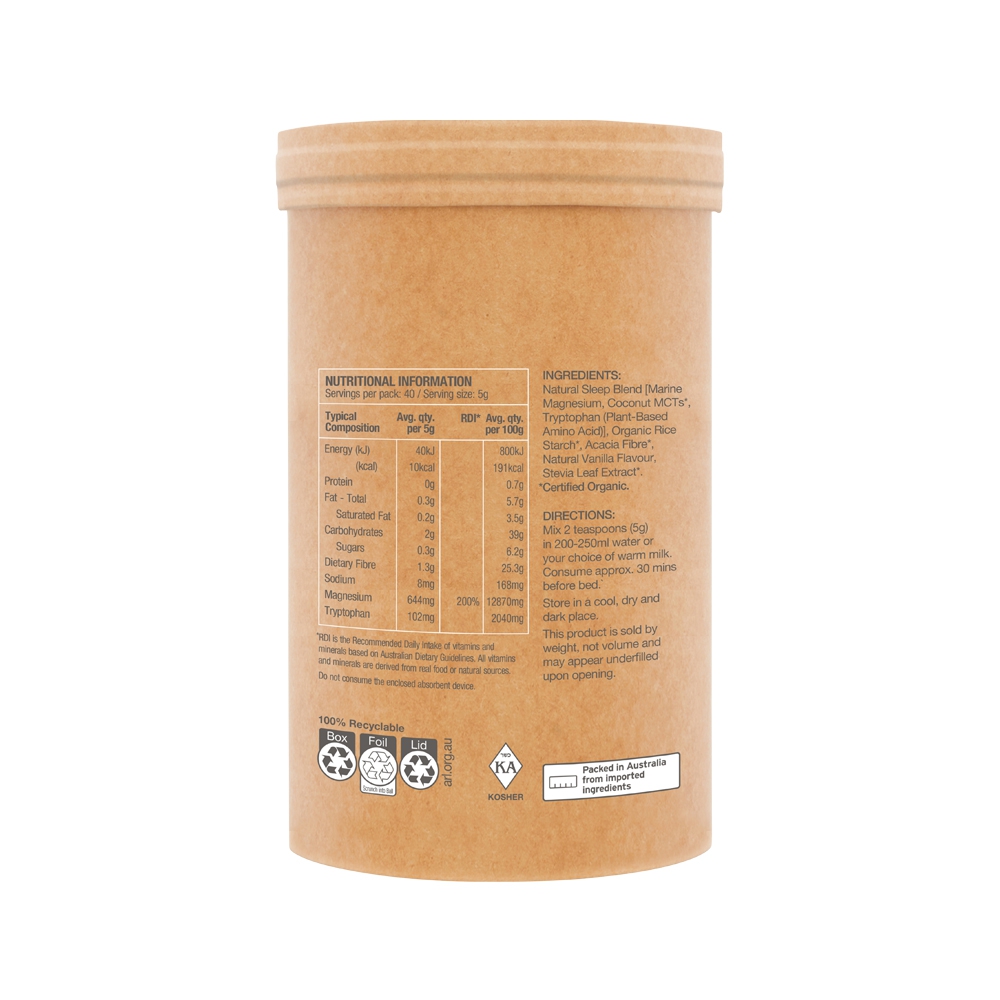 RAW REAL FOOD NUTRIENTS - Sleep Magnesium Dreamy Vanilla 200 g