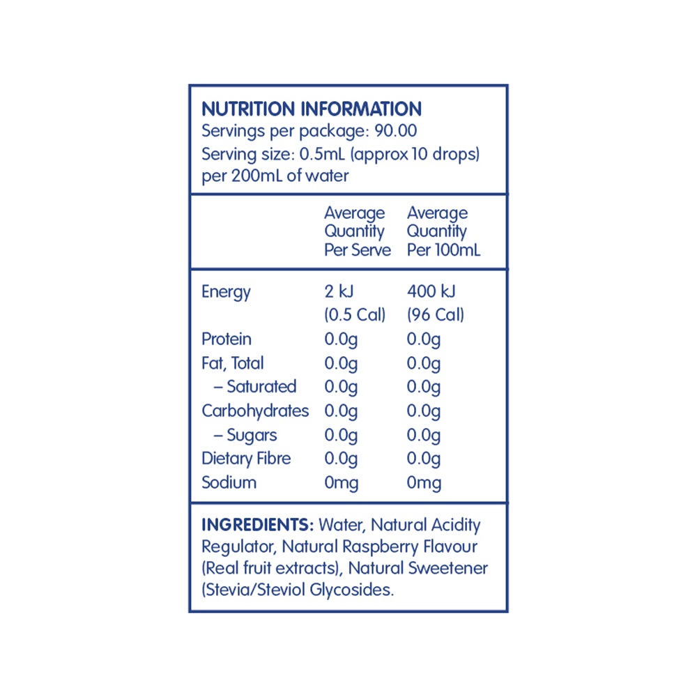 VITAL ZING - Water Drops Raspberry 45ml