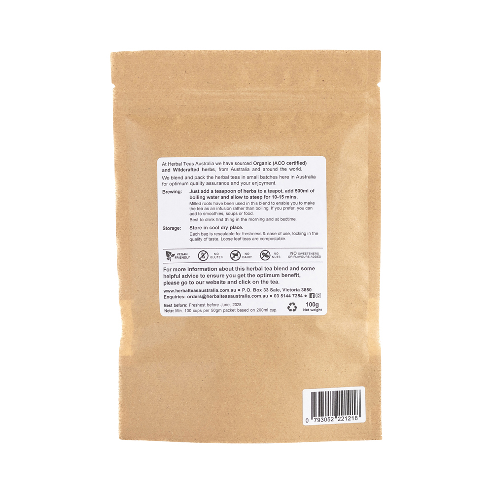 HERBAL TEAS AUSTRALIA - Organic Dandelion Root 100 g